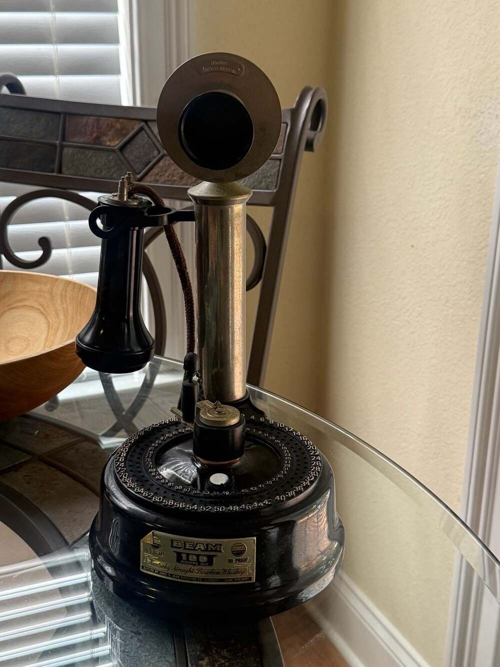 Vintage Jim Beam 1904 100 Digit Dial Phone Whiskey Decanter